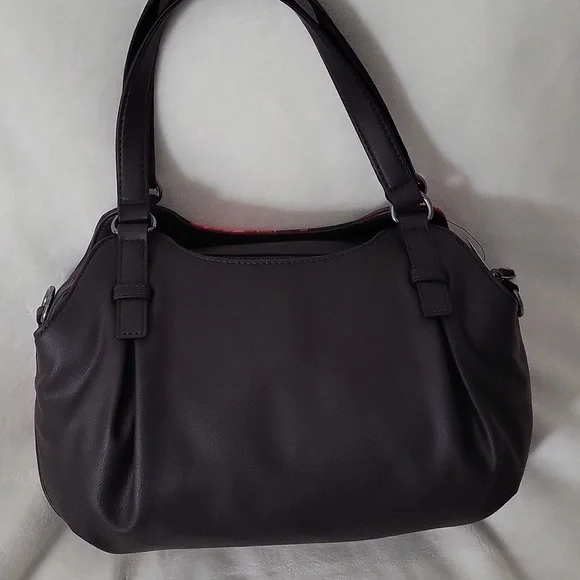 Simply Vera Wang Black and Red Floral Women's Bag - Picture 6 of 8